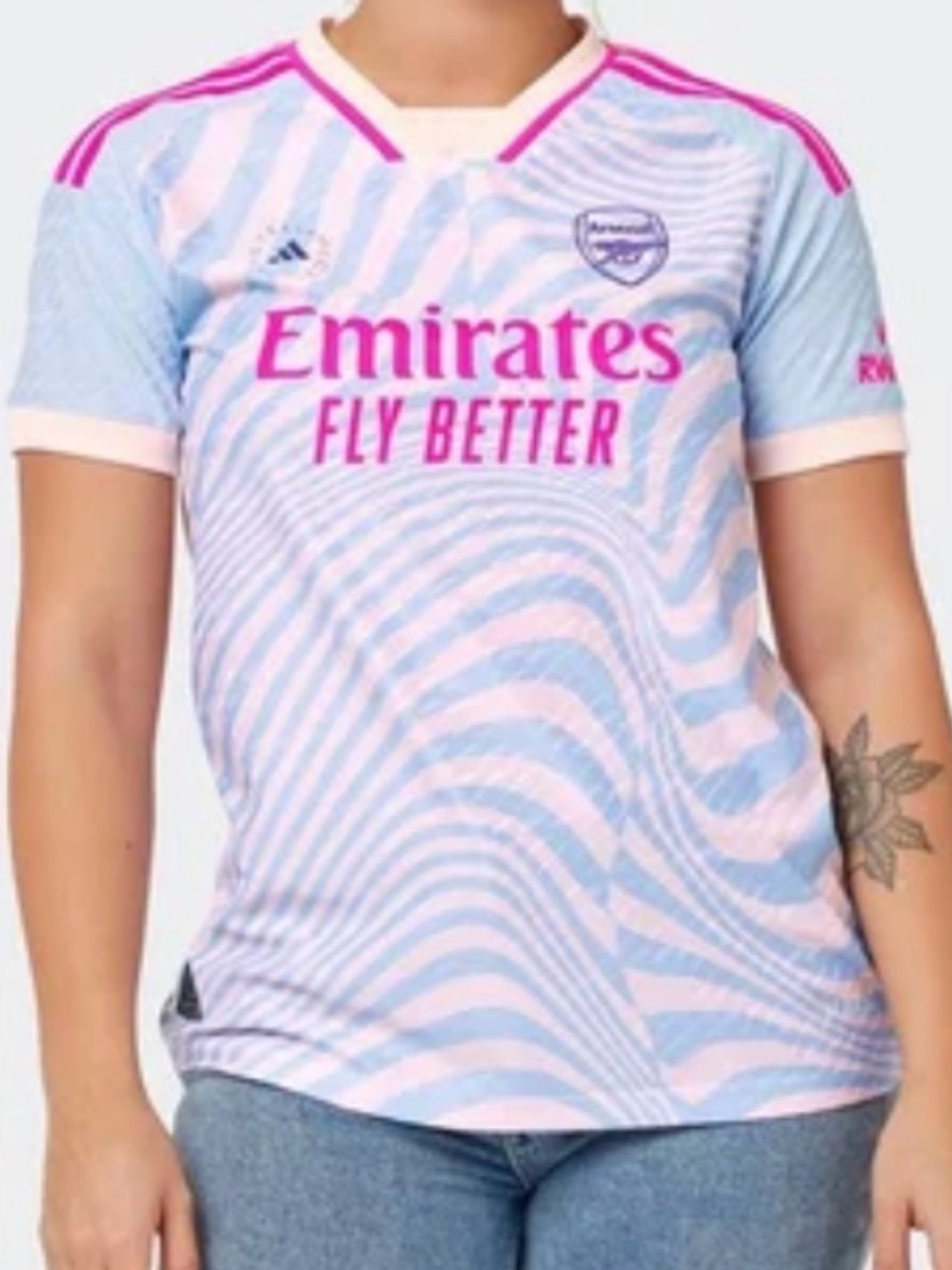 NWT Arsenal x adidas by Stella McCartney Womens 23/24 Authentic Away Shirt